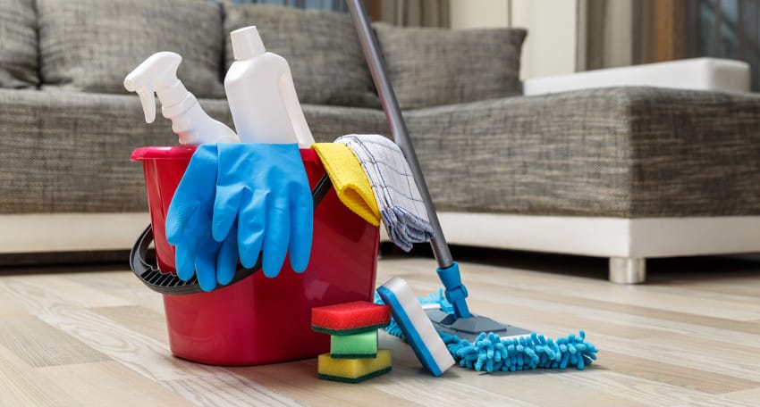 Premium maid service team meticulously cleaning a luxurious Jupiter home, ensuring every detail is perfect