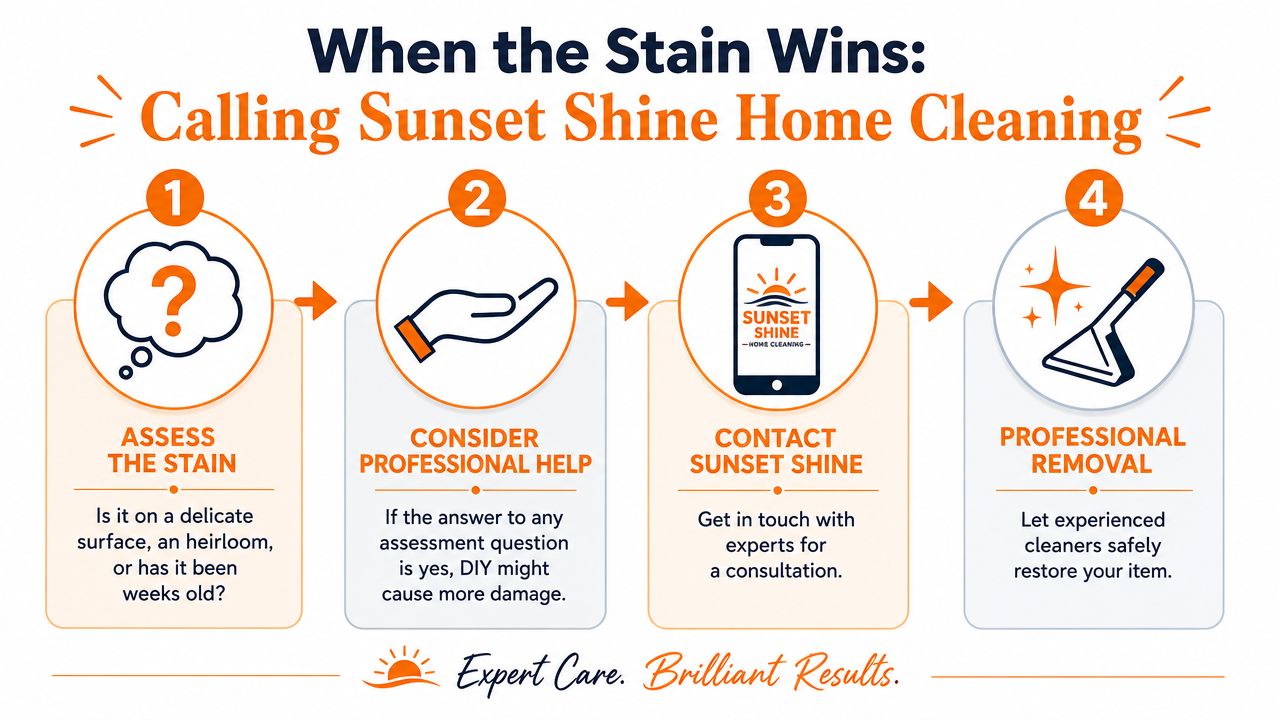 When the Stain Wins Calling Sunset Shine Home Cleaning